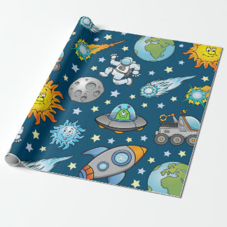 Papier Cadeau Thème personnalisable de l'espace