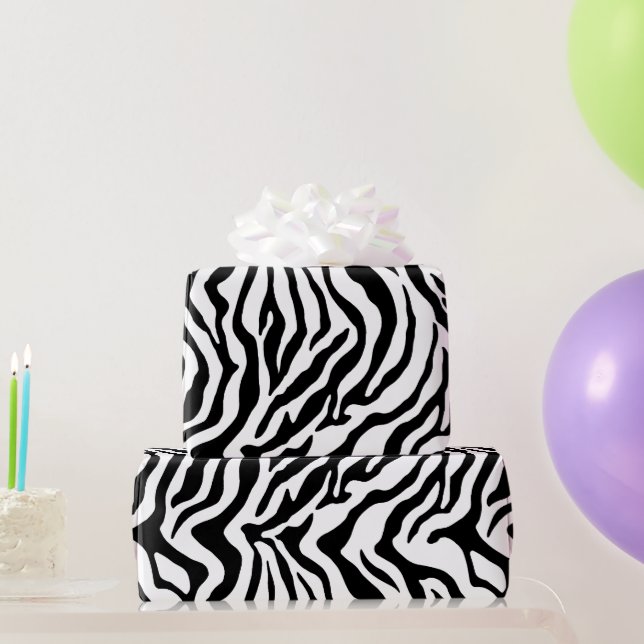 Papier Cadeau Thème safari zebra poster de animal (Cadeaux de fête)