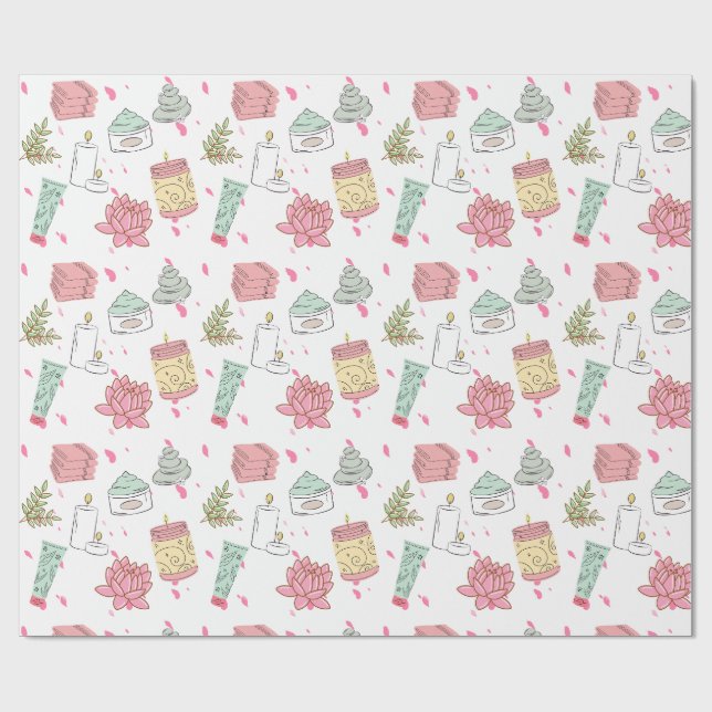 Papier Cadeau Thème Spa (Plat)