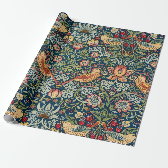 Papier Cadeau Thief de fraises par William Morris (Déroulé)