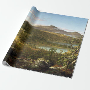 Papier Cadeau Thomas Cole Vue sur les deux lacs et la montagne