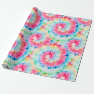 Papier Cadeau Tie Dye Spiral. Belle Aquarelle Dirty Art. Sw