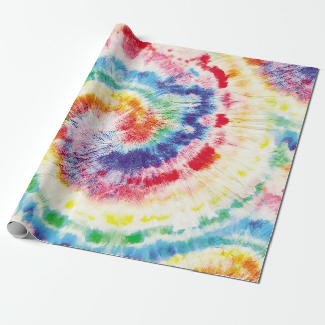 Papier Cadeau  Tie Dye Swirl. Motif de Tiedye sans couture. Fabr (Déroulé)
