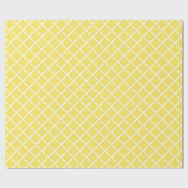 Papier Cadeau Tiedye jaune ensoleillé (Plat)