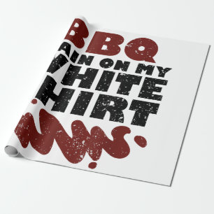 Papier Cadeau Tige barbecue sur mon blanc