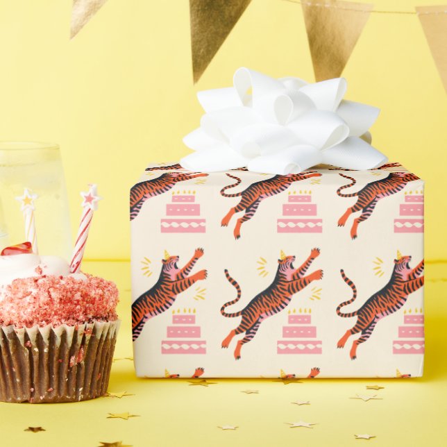 Papier Cadeau Tiger Party Animals Safari Zoo Birthday (Fête d'anniversaire)