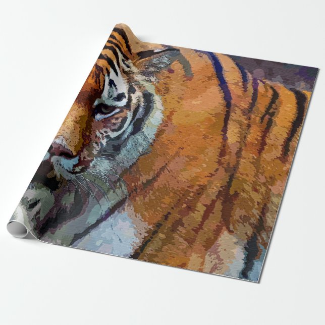Papier Cadeau Tigre  (Déroulé)