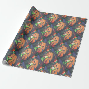 Papier Cadeau Tigre En Style Art Géométrique Franz Marc
