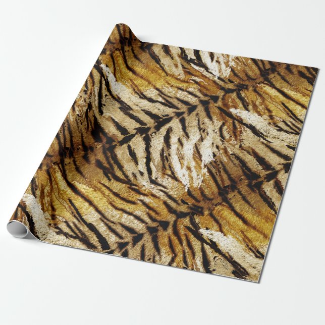 Papier Cadeau Tigre skin, stylish, tigre, striped, animal print (Déroulé)