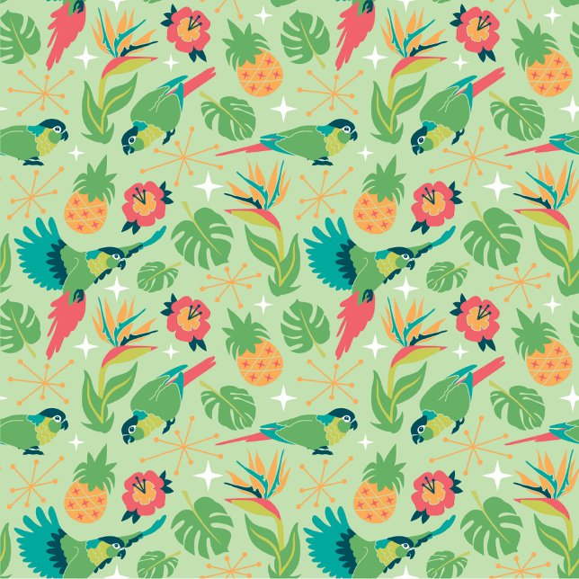 Papier Cadeau Tiki Parrot Wrapping Paper (Créateur téléchargé)