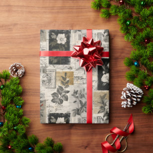 Papier Cadeau Timbres Postaux Anciens Marques