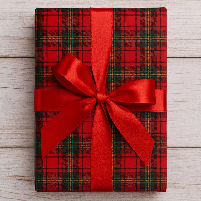 Papier Cadeau Timeless Tartan Plaid Red Black Ralph Christmas (Créateur téléchargé)