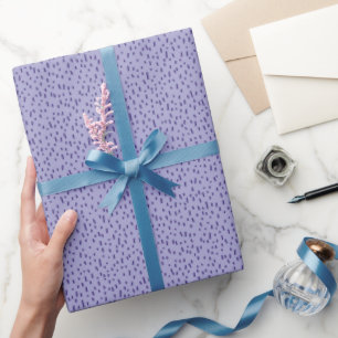 Papier Cadeau Tirets violets épars minimalistes