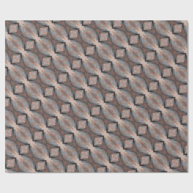 Papier Cadeau Tissage Diamant Cuivre (Plat)