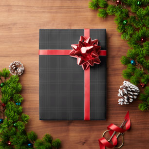 Papier Cadeau Tissu à carreaux écossais Tartan aux tons noirs ri