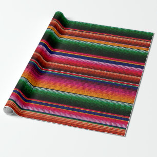 Papier Cadeau Tissu de série texture colorée couverture mexicain