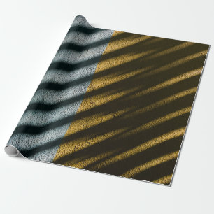 Papier Cadeau Tissu rayé noir et brun