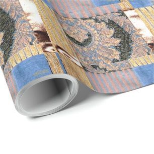 Papier Cadeau Tissu Shimmer Or