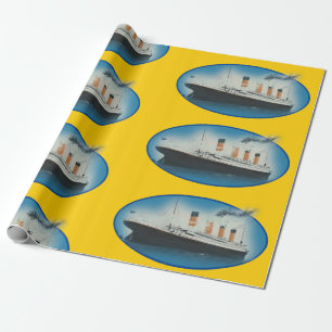 Papier Cadeau Titanic Birthday Yellow RMS White Star Line Ship