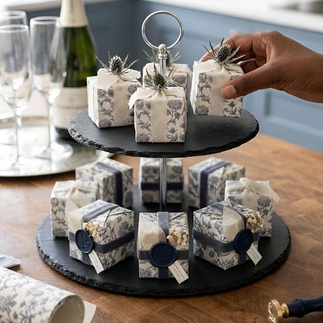 Papier Cadeau Toile Botanique | Hydrangea & Holly de Mer (Party Favours)