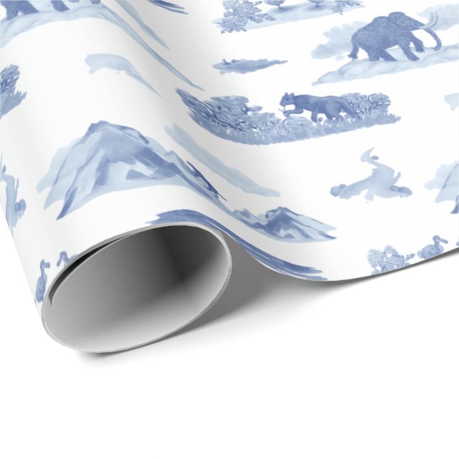 Papier Cadeau Toile d'animal éteint (Coin rond)