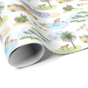 Papier Cadeau Toile de Floride (Couleurs Originales)