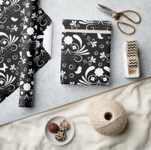 Papier Cadeau Toile de Jouy Floral - Patrimoine Moderne Papillon