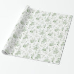 Papier Cadeau Toile De Jouy Verte Vintage Floral Chinoiserie<br><div class="desc">Transformez votre célébration avec notre collection de décorations de fête Olive Green Toile de Jouy. Cet ensemble élégant met en valeur des fleurs sauvages, des oiseaux et des papillons de chinoiserie complexes, tous conçus avec minutie pour créer une atmosphère sophistiquée et intemporelle. Avec des florales détaillées et une riche palette...</div>