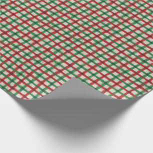 Papier Cadeau Toile de jute de Faux de plaid de Noël