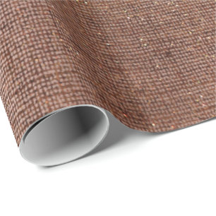 Papier Cadeau Toile de jute métallique d'or de Faux de maille d