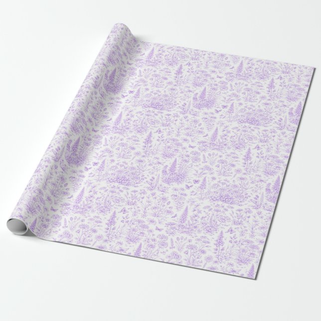 Papier Cadeau Toile de lavande (Déroulé)