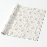 Papier Cadeau Toile D'Or De Jouy Vintage Floral Chinoiserie<br><div class="desc">Elevez vos célébrations avec notre décor de fête doré Toile, avec des détails floraux de la campagne française toile sur un arrière - plan blanc chaleureux. Ce design chinoiserie d'inspiration régence respire l'élégance et le raffinement. Merci de m'aider à planifier votre prochaine fête ! ← Si vous avez besoin d'un...</div>