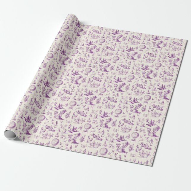 Papier Cadeau Toile du jouy wrapping paper (Déroulé)