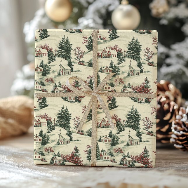 Papier Cadeau Toile vintage Victorian Noël Tree (Créateur téléchargé)