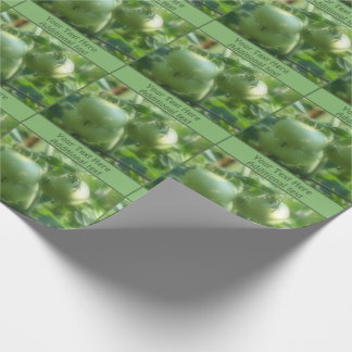 Papier Cadeau Tomates De Jardin Vert Sur Vin Personnalisé