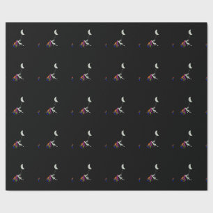 Papier Cadeau Tonnerre à tête rouge pivotante Lune