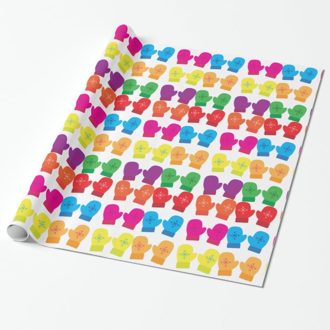 Papier Cadeau Tonnerre-Cove tricolore Mittens tricolore (Déroulé)