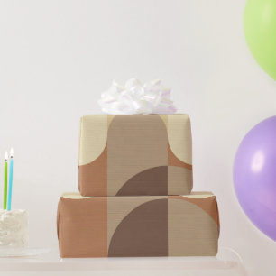 Papier Cadeau Tons de Terre Brown Bauhaus 1970