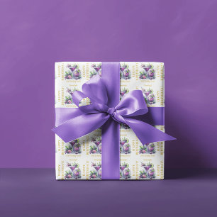 Papier Cadeau Tons de violet : Un Bassin d'Anniversaire Bleu-Vio