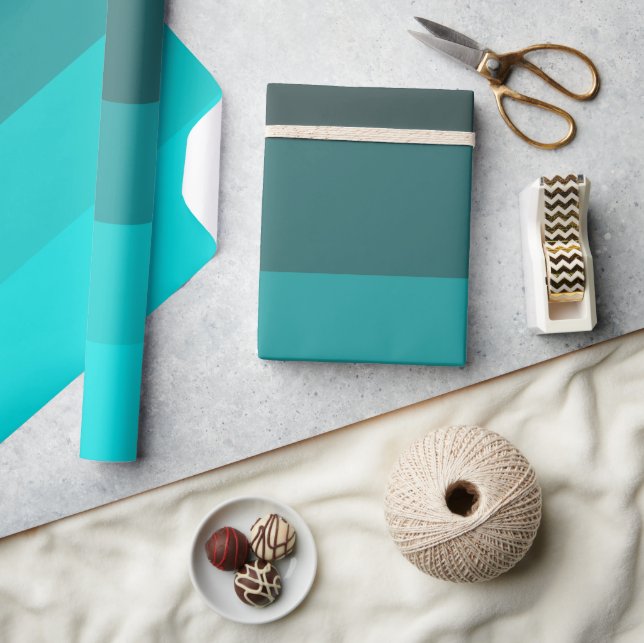 Papier Cadeau Tons Turquoise (Artisanat)