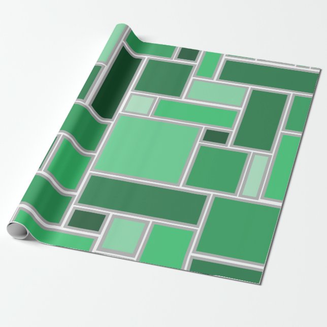 Papier Cadeau Tons verts (Déroulé)