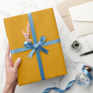 Papier Cadeau Tonton couleur or bleu moutarde Luxe