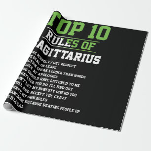 Papier Cadeau Top 10 Règles De Sagittarius Anniversaire Horoscop