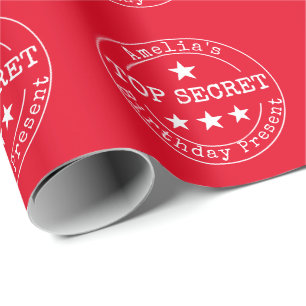 Papier Cadeau Top Secret & Personnalisé Anniversaire