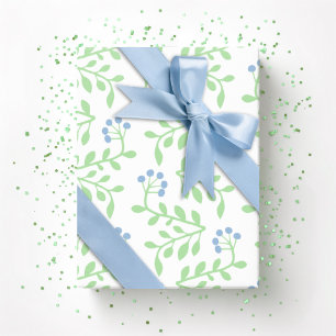 Papier Cadeau Torsion de baie en ardoise et vert