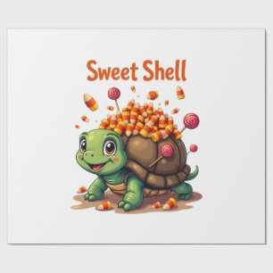 Papier Cadeau Tortue à coquille de bonbon