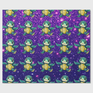 Papier Cadeau Tortue Adorable Charme Charmant Thème Inspiré