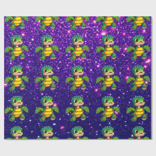 Papier Cadeau Tortue Adorable Charme Charmant Thème Inspiré
