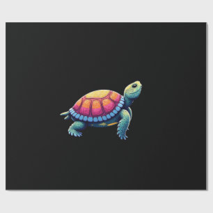 Papier Cadeau Tortue boîte orientale Colorful Splash (1)