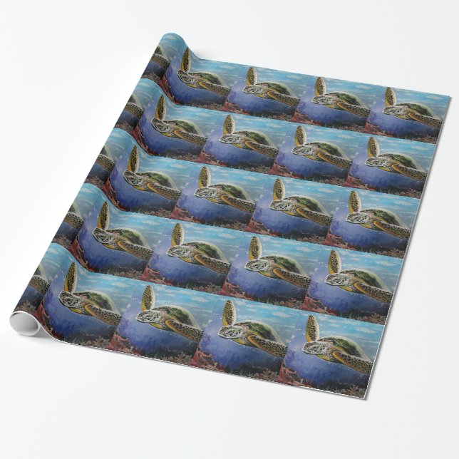 Papier Cadeau Tortue de mer (Déroulé)